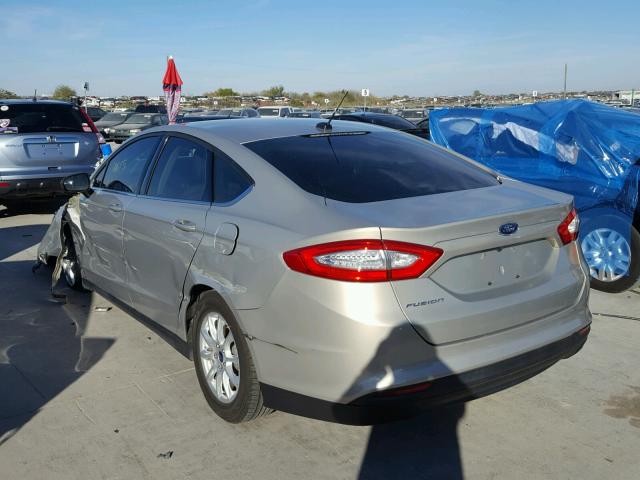 3FA6P0G75GR122359 - 2016 FORD FUSION S GOLD photo 3