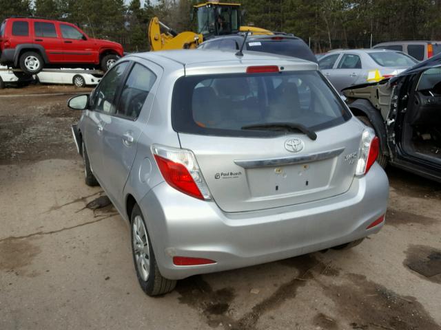 VNKKTUD36EA002680 - 2014 TOYOTA YARIS SILVER photo 3