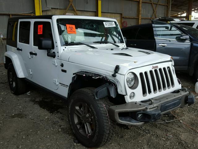 1C4BJWEG6GL328367 - 2016 JEEP WRANGLER U WHITE photo 1