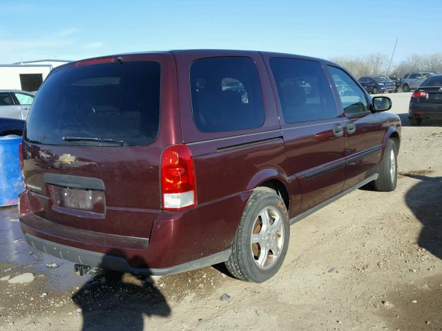 1GNDV23138D105050 - 2008 CHEVROLET UPLANDER L MAROON photo 4