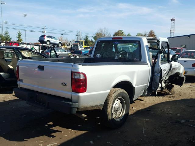 1FTYR10U65PA02433 - 2005 FORD RANGER SILVER photo 4