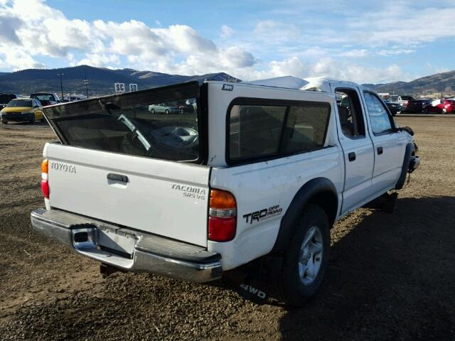 5TEHN72N03Z279556 - 2003 TOYOTA TACOMA DOU WHITE photo 4