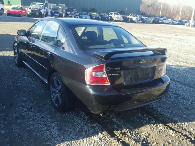 4S3BL626766213845 - 2006 SUBARU LEGACY 2.5 BLACK photo 3