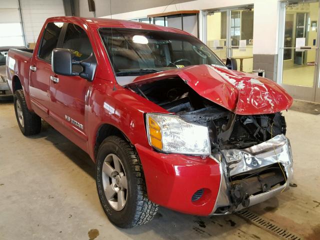 1N6BA07A26N501971 - 2006 NISSAN TITAN XE RED photo 1