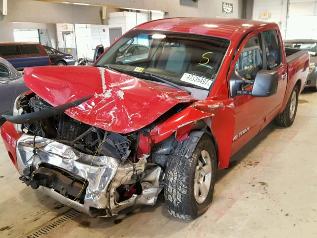 1N6BA07A26N501971 - 2006 NISSAN TITAN XE RED photo 2