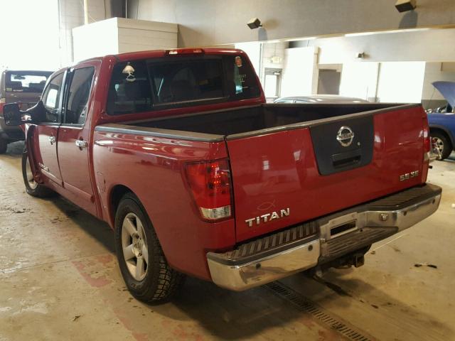 1N6BA07A26N501971 - 2006 NISSAN TITAN XE RED photo 3