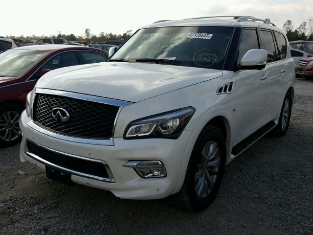 JN8AZ2NF3F9572529 - 2015 INFINITI QX80 WHITE photo 2