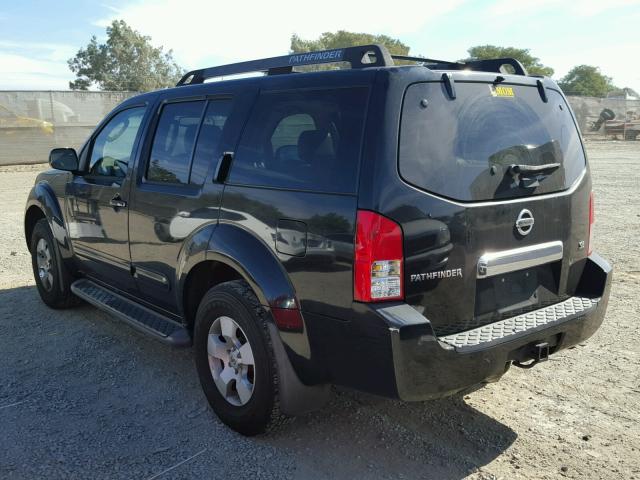 5N1AR18U36C610713 - 2006 NISSAN PATHFINDER BLACK photo 3