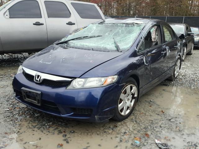 2HGFA1F59AH550361 - 2010 HONDA CIVIC LX BLUE photo 2