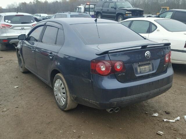 3VWJZ71K08M125489 - 2008 VOLKSWAGEN JETTA S BLUE photo 3