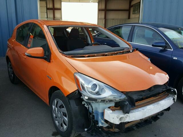 JTDKDTB3XF1114791 - 2015 TOYOTA PRIUS C ORANGE photo 1