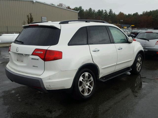 2HNYD28478H504203 - 2008 ACURA MDX TECHNO WHITE photo 4