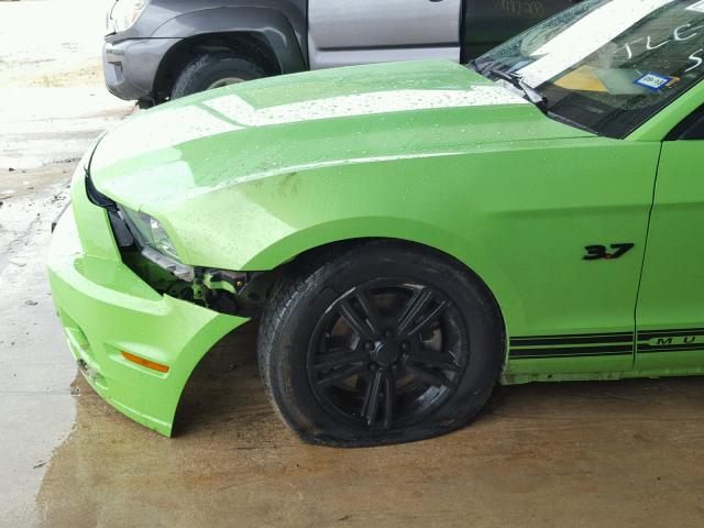 1ZVBP8AMXE5201805 - 2014 FORD MUSTANG GREEN photo 9