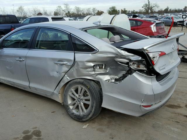 5NPE24AF6GH280935 - 2016 HYUNDAI SONATA SE SILVER photo 9