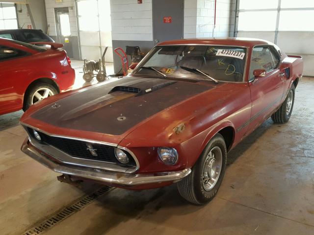 9F02H208487 - 1969 FORD MUSTANG RED photo 2