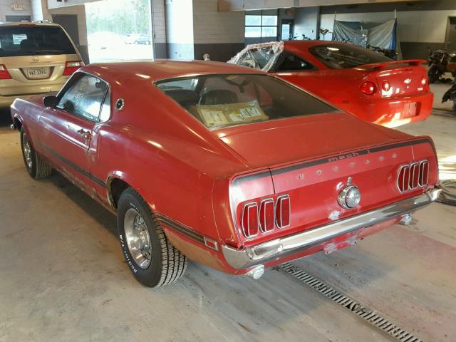 9F02H208487 - 1969 FORD MUSTANG RED photo 3