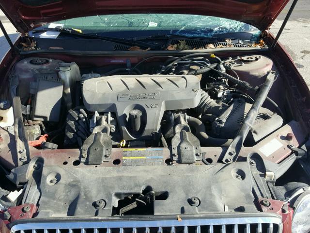 2G4WC582291178042 - 2009 BUICK LACROSSE C BURGUNDY photo 7