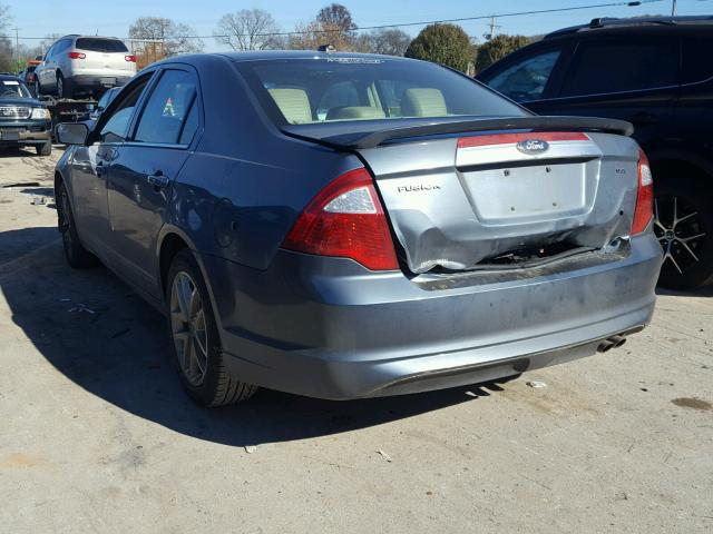 3FAHP0JA8CR179632 - 2012 FORD FUSION SEL BLUE photo 3