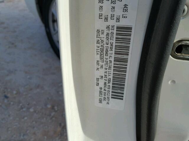 1J4NT4FB9AD622677 - 2010 JEEP COMPASS SP WHITE photo 10