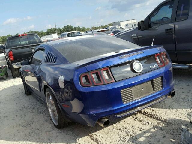 1ZVBP8CF4D5231198 - 2013 FORD MUSTANG GT BLUE photo 3