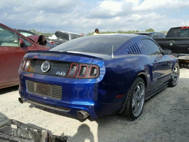 1ZVBP8CF4D5231198 - 2013 FORD MUSTANG GT BLUE photo 4