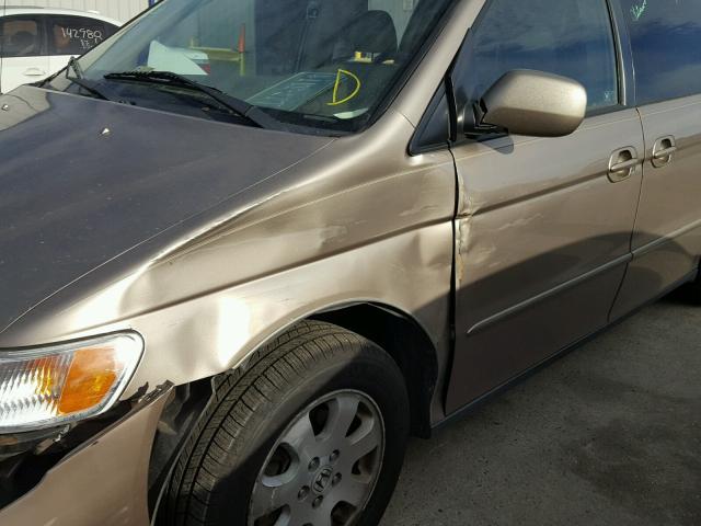 5FNRL18044B085344 - 2004 HONDA ODYSSEY EX GOLD photo 9