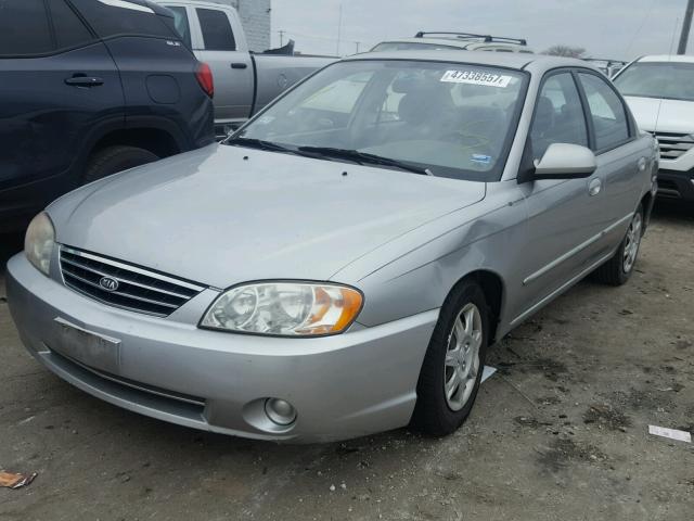 KNAFB121735280083 - 2003 KIA SPECTRA BA SILVER photo 2