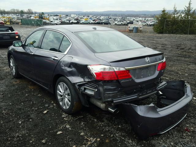 1HGCR3F86EA030222 - 2014 HONDA ACCORD EXL GRAY photo 3