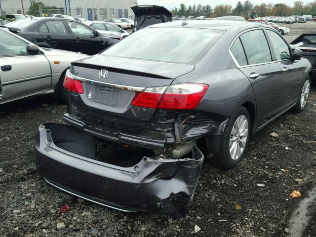 1HGCR3F86EA030222 - 2014 HONDA ACCORD EXL GRAY photo 4