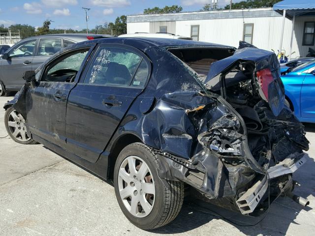 1HGFA16517L053994 - 2007 HONDA CIVIC LX BLACK photo 3