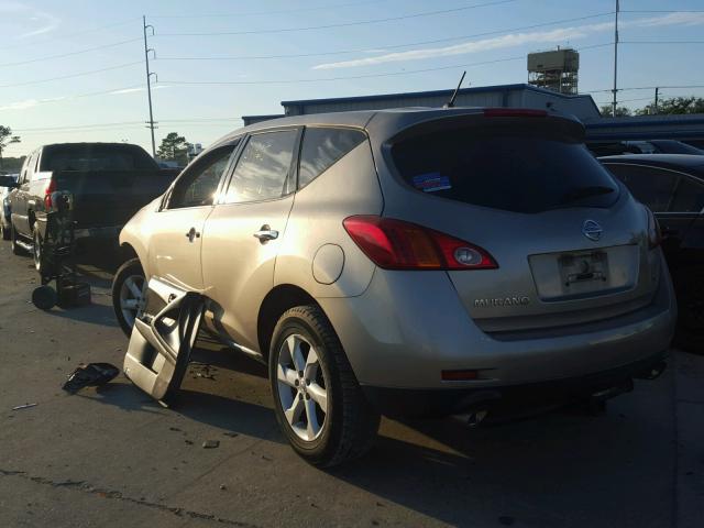 JN8AZ18U39W025951 - 2009 NISSAN MURANO S GOLD photo 3