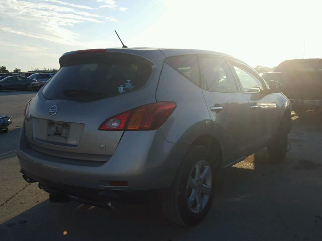 JN8AZ18U39W025951 - 2009 NISSAN MURANO S GOLD photo 4