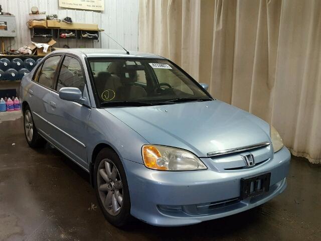 JHMES96623S022329 - 2003 HONDA CIVIC HYBR BLUE photo 1