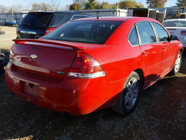 2G1WG5E32D1201942 - 2013 CHEVROLET IMPALA LT RED photo 4