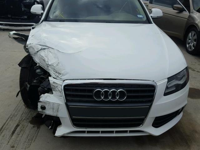 WAUMF78K19N042124 - 2009 AUDI A4 PRESTIG WHITE photo 7