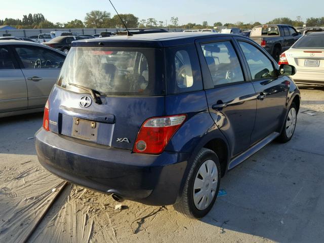 JTKKT624260132357 - 2006 TOYOTA SCION XA BLUE photo 4