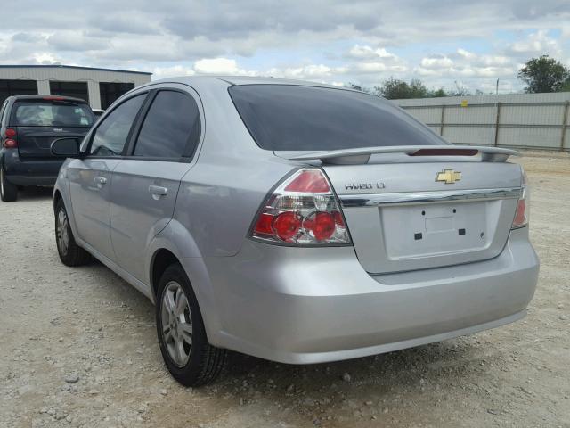 KL1TG5DE4BB225029 - 2011 CHEVROLET AVEO LT SILVER photo 3