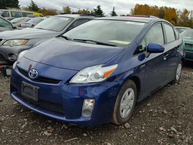 JTDKN3DU2A1000490 - 2010 TOYOTA PRIUS BLUE photo 2