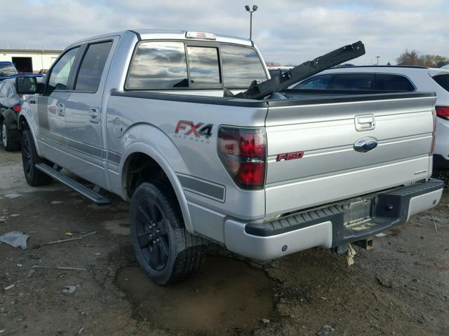 1FTFW1EF2DFB96697 - 2013 FORD F150 SUPER SILVER photo 3