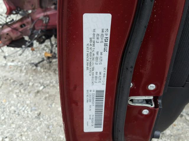 2C3CDXBG4HH529175 - 2017 DODGE CHARGER SE RED photo 10