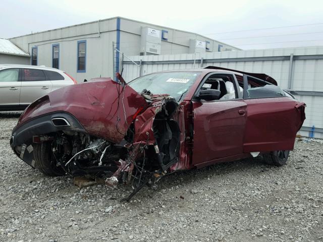 2C3CDXBG4HH529175 - 2017 DODGE CHARGER SE RED photo 2