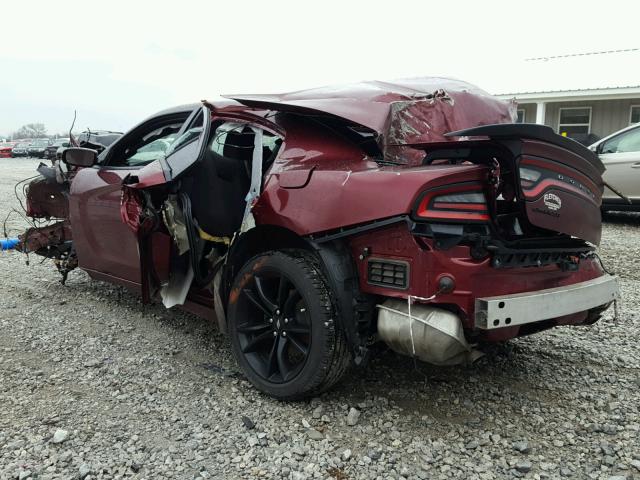 2C3CDXBG4HH529175 - 2017 DODGE CHARGER SE RED photo 3