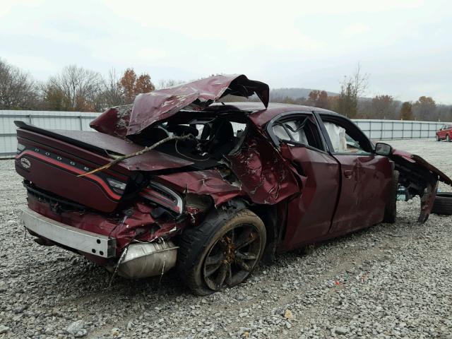 2C3CDXBG4HH529175 - 2017 DODGE CHARGER SE RED photo 4