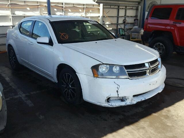 1C3CDZCB9CN209459 - 2012 DODGE AVENGER SX WHITE photo 1