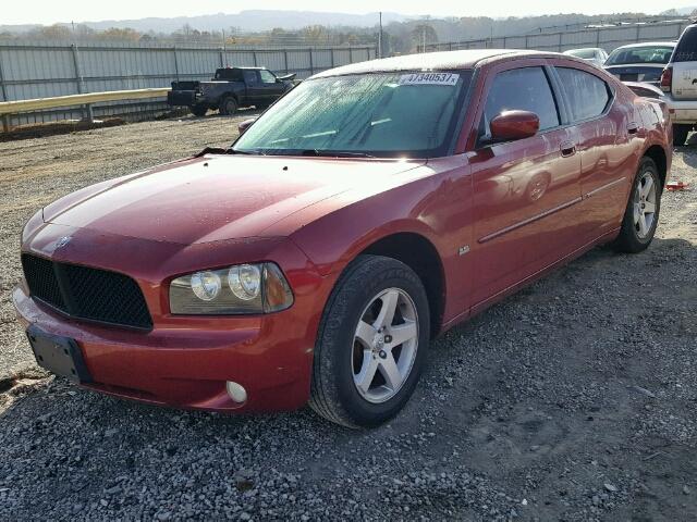 2B3CA3CV8AH285323 - 2010 DODGE CHARGER SX RED photo 2