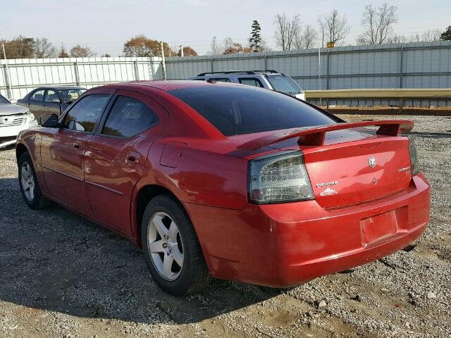 2B3CA3CV8AH285323 - 2010 DODGE CHARGER SX RED photo 3