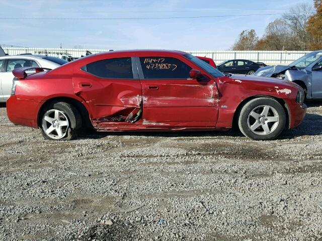 2B3CA3CV8AH285323 - 2010 DODGE CHARGER SX RED photo 9