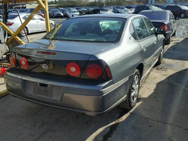 2G1WF52E949421427 - 2004 CHEVROLET IMPALA GRAY photo 4