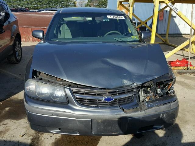 2G1WF52E949421427 - 2004 CHEVROLET IMPALA GRAY photo 9