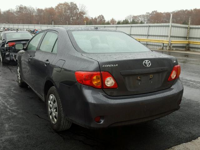 1NXBU4EE7AZ178065 - 2010 TOYOTA COROLLA BA GRAY photo 3